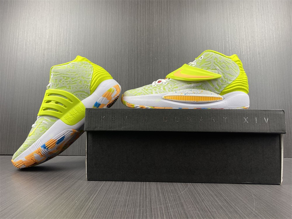 nike kd 14 white lime green - cz0170-101