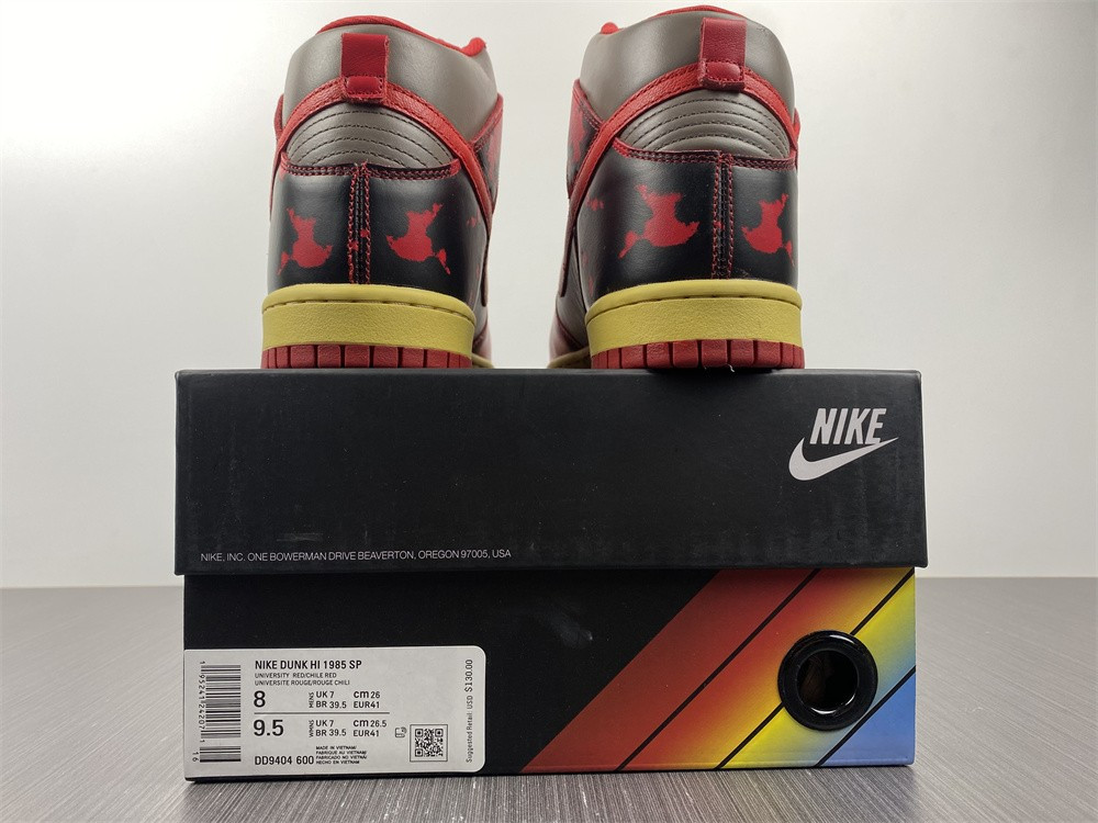 nike dunk high 1985 red acid wash - dd9404-600