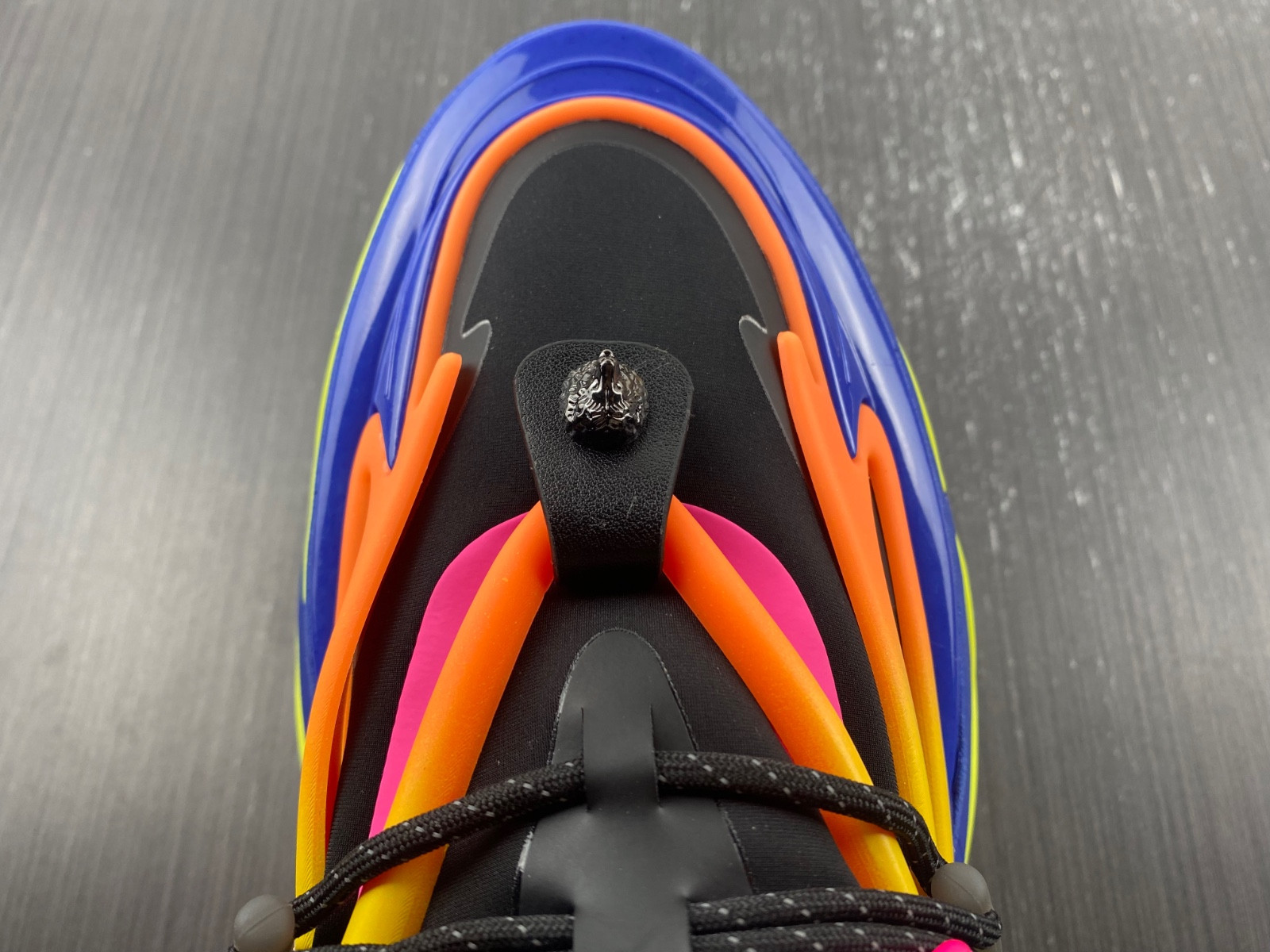 balmain neoprene and leather unicorn low-top sneakers am1vj308