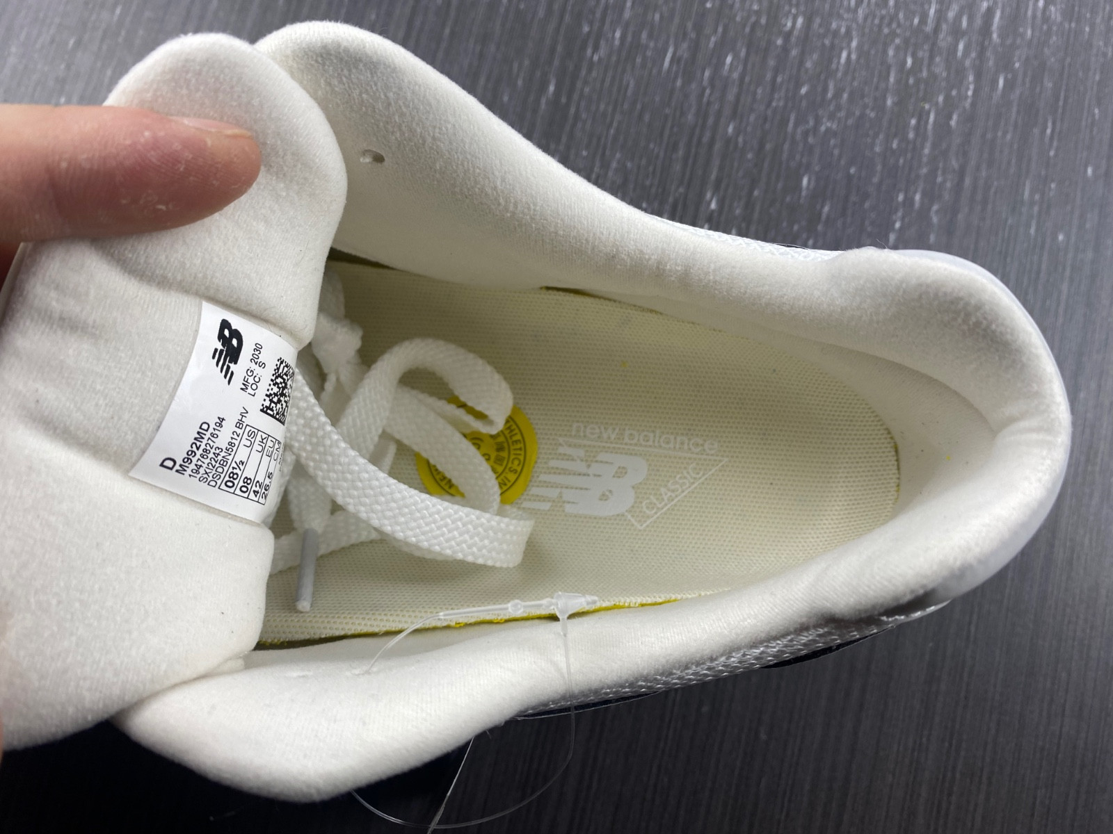 new Ba1an*e 992 white silver / nimbus cloud m992md