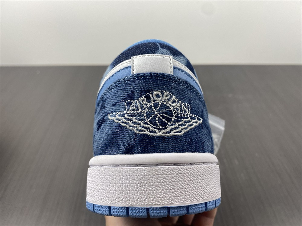 jordan 1 low washed denim (gs) - dm8947-100
