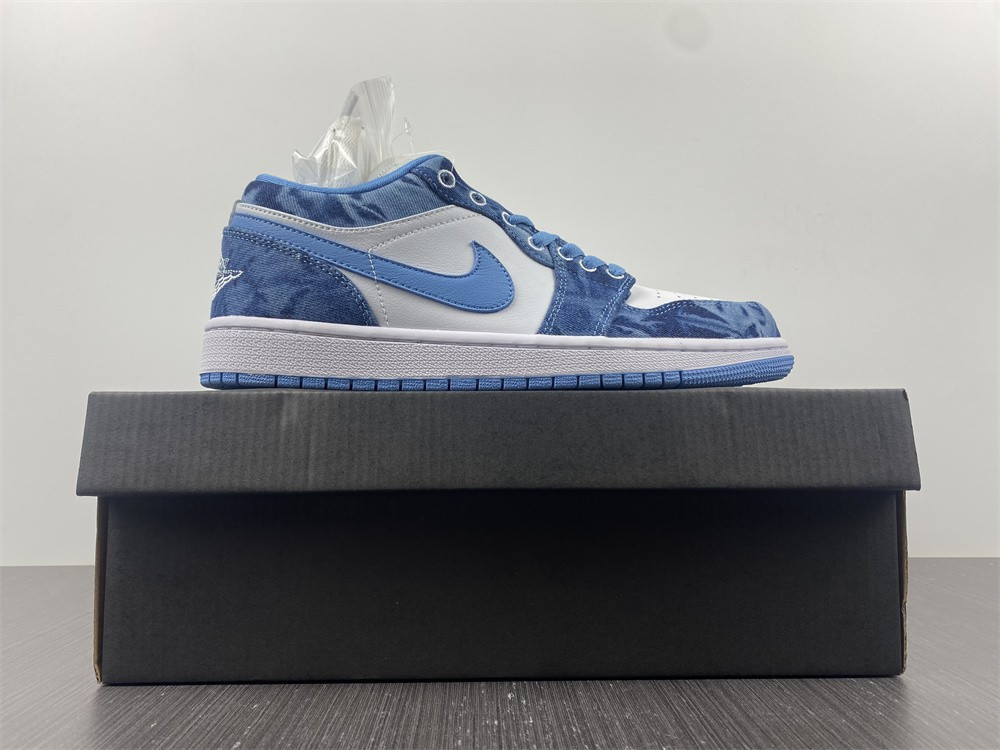 jordan 1 low washed denim (gs) - dm8947-100