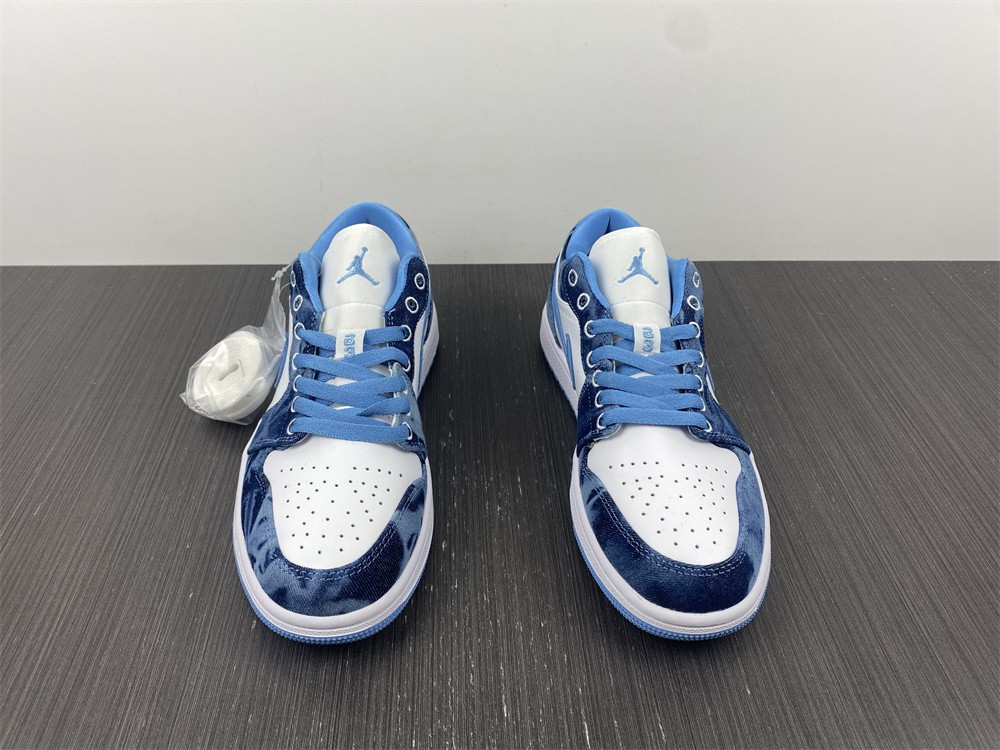 jordan 1 low washed denim (gs) - dm8947-100