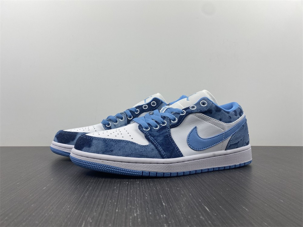 jordan 1 low washed denim (gs) - dm8947-100
