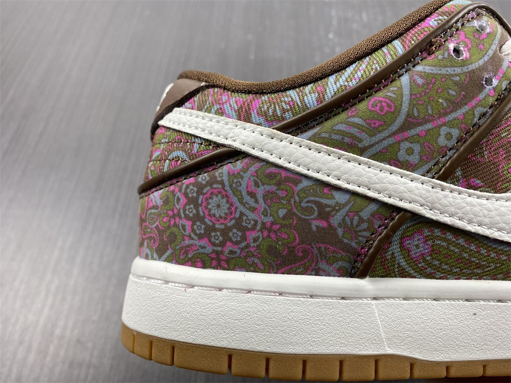 nike sb dunk low pro paisley brown - dh7534-200