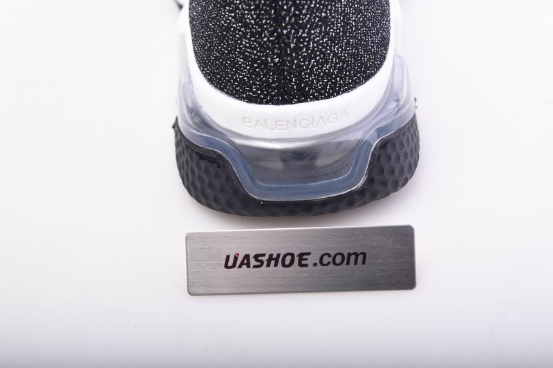 Ba*len*cia*ga speed trainer sneakers black sliver