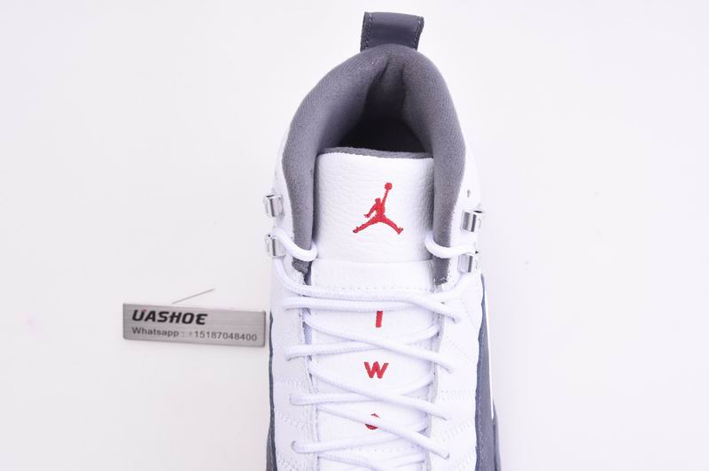jordan 12 retro white dark grey (gs) 153265-160