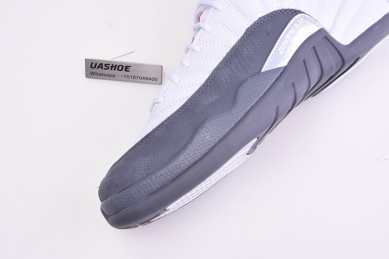 jordan 12 retro white dark grey (gs) 153265-160