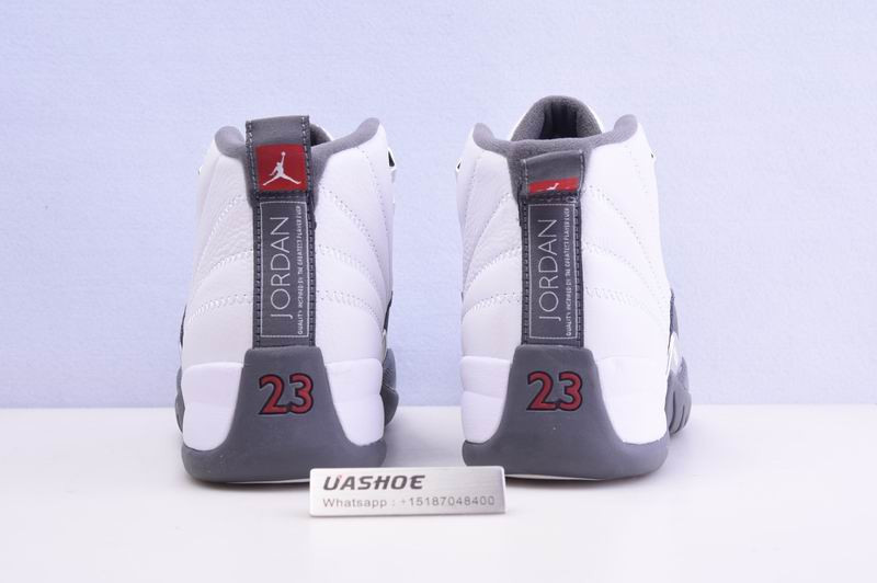 jordan 12 retro white dark grey (gs) 153265-160