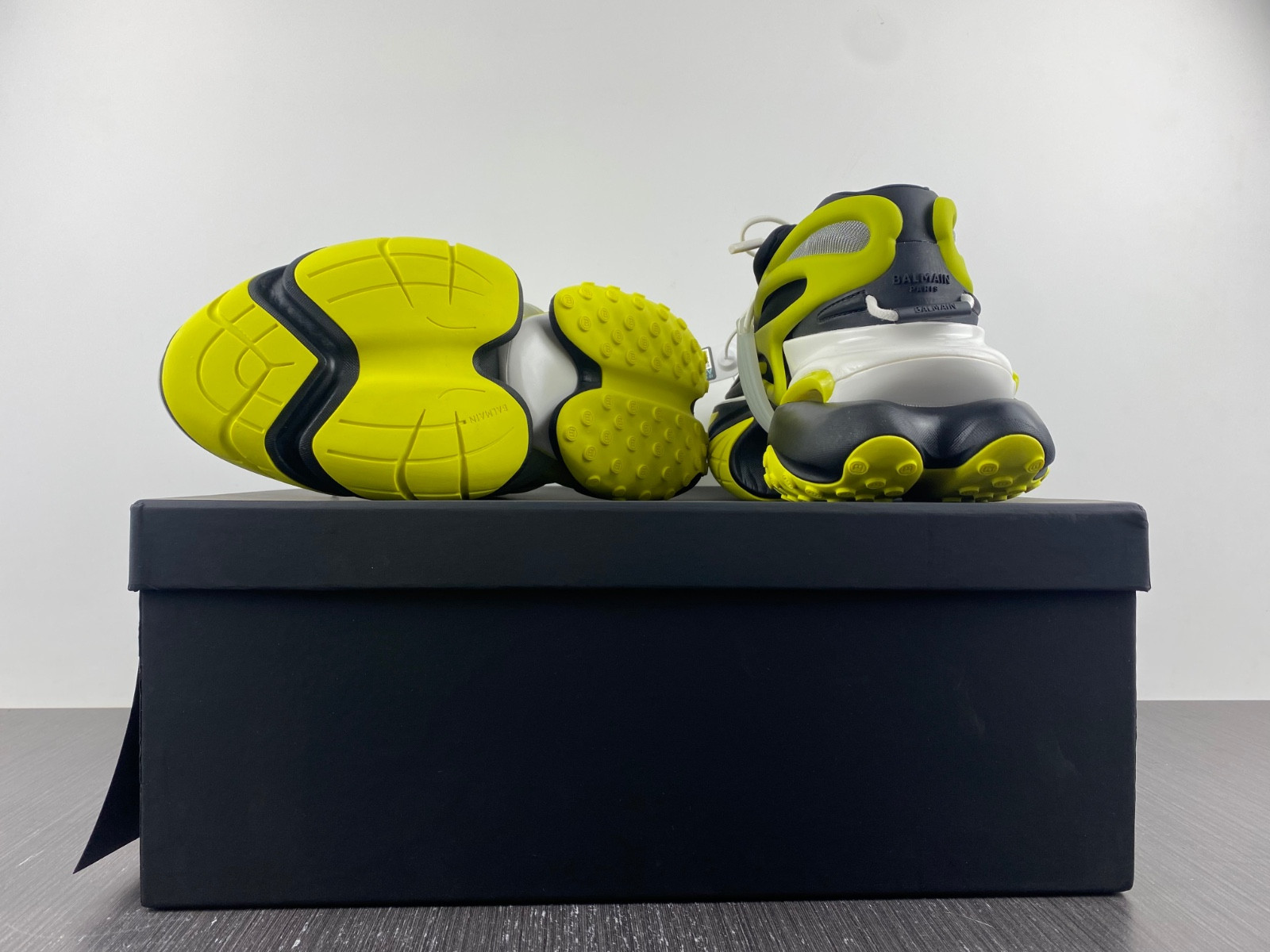 balmain neoprene and leather unicorn low-top sneakers am1vj398