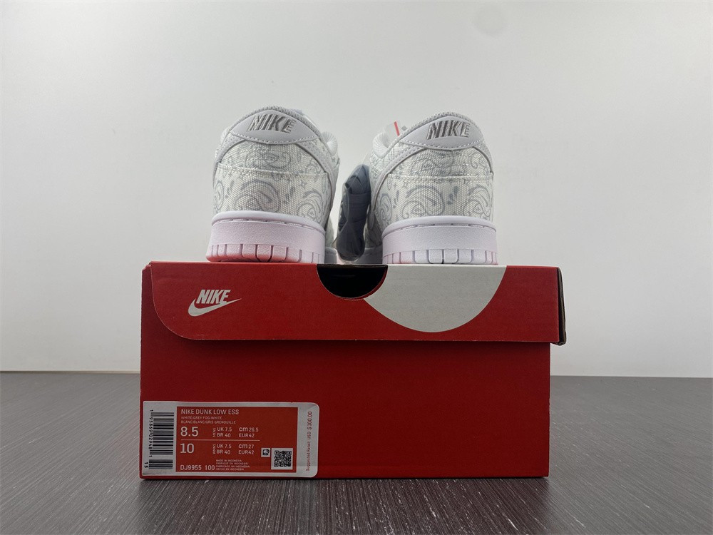 nike dunk low white paisley (w) - dj9955-100