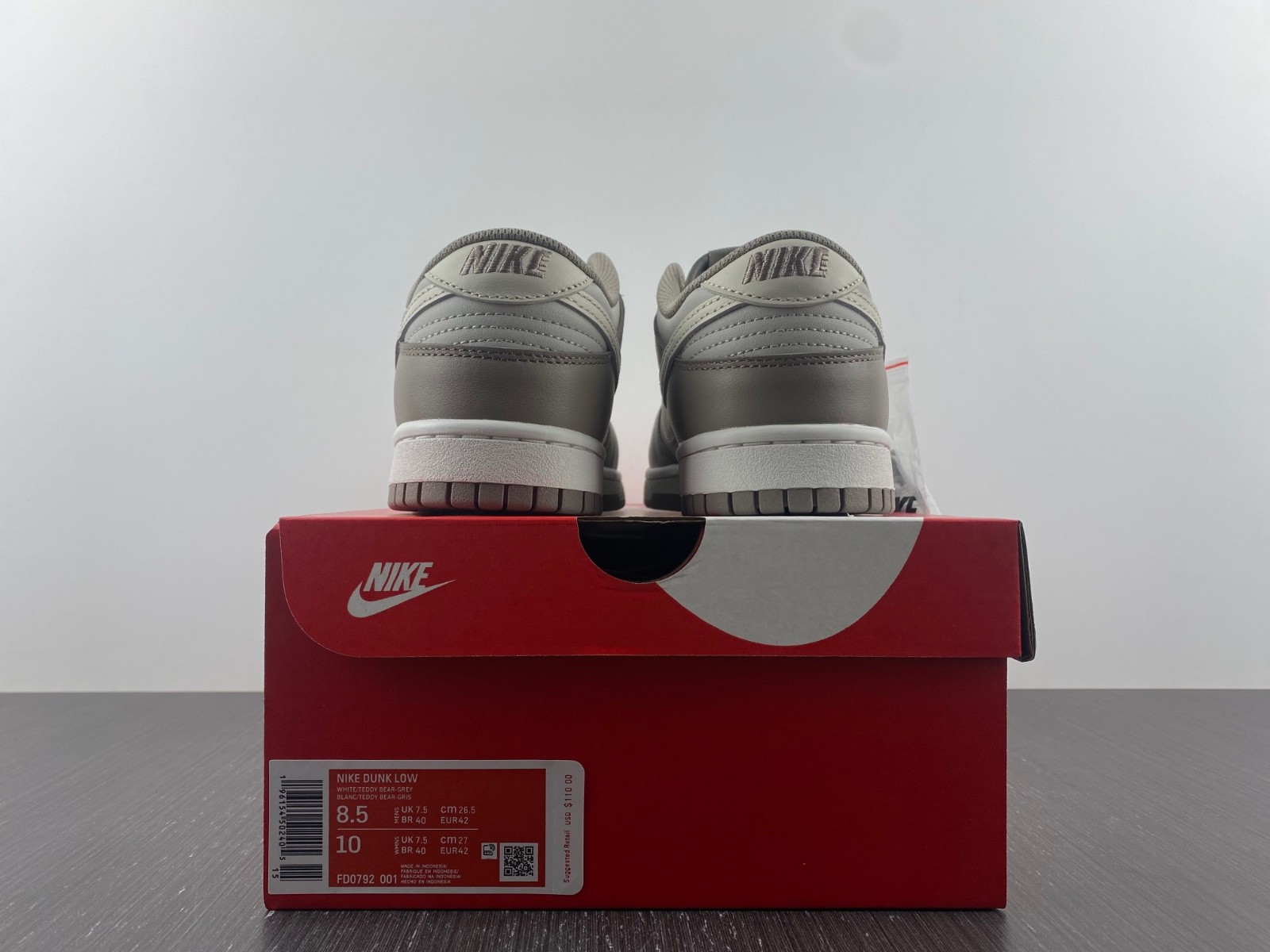 nike dunk low light grey fd0792-001