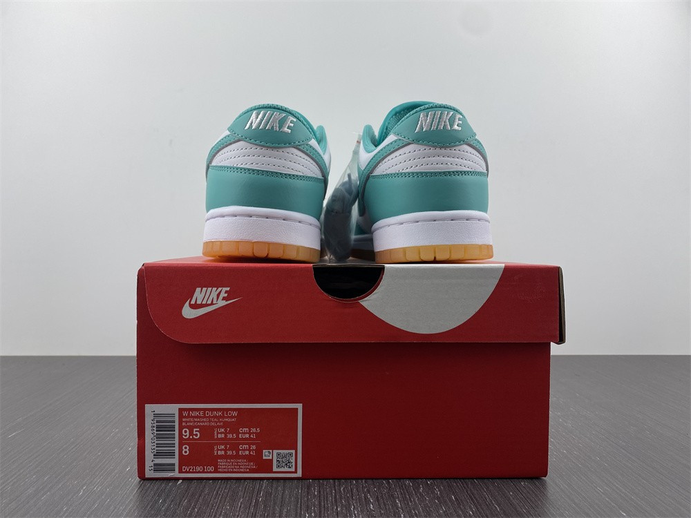 nike dunk low white turquoise (w) - dv2190-100