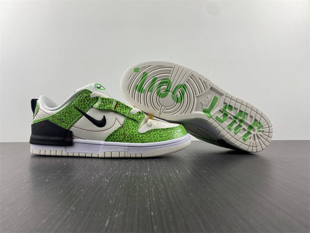 nike dunk low disrupt 2 just do it snakeskin green (w) dv1491-101
