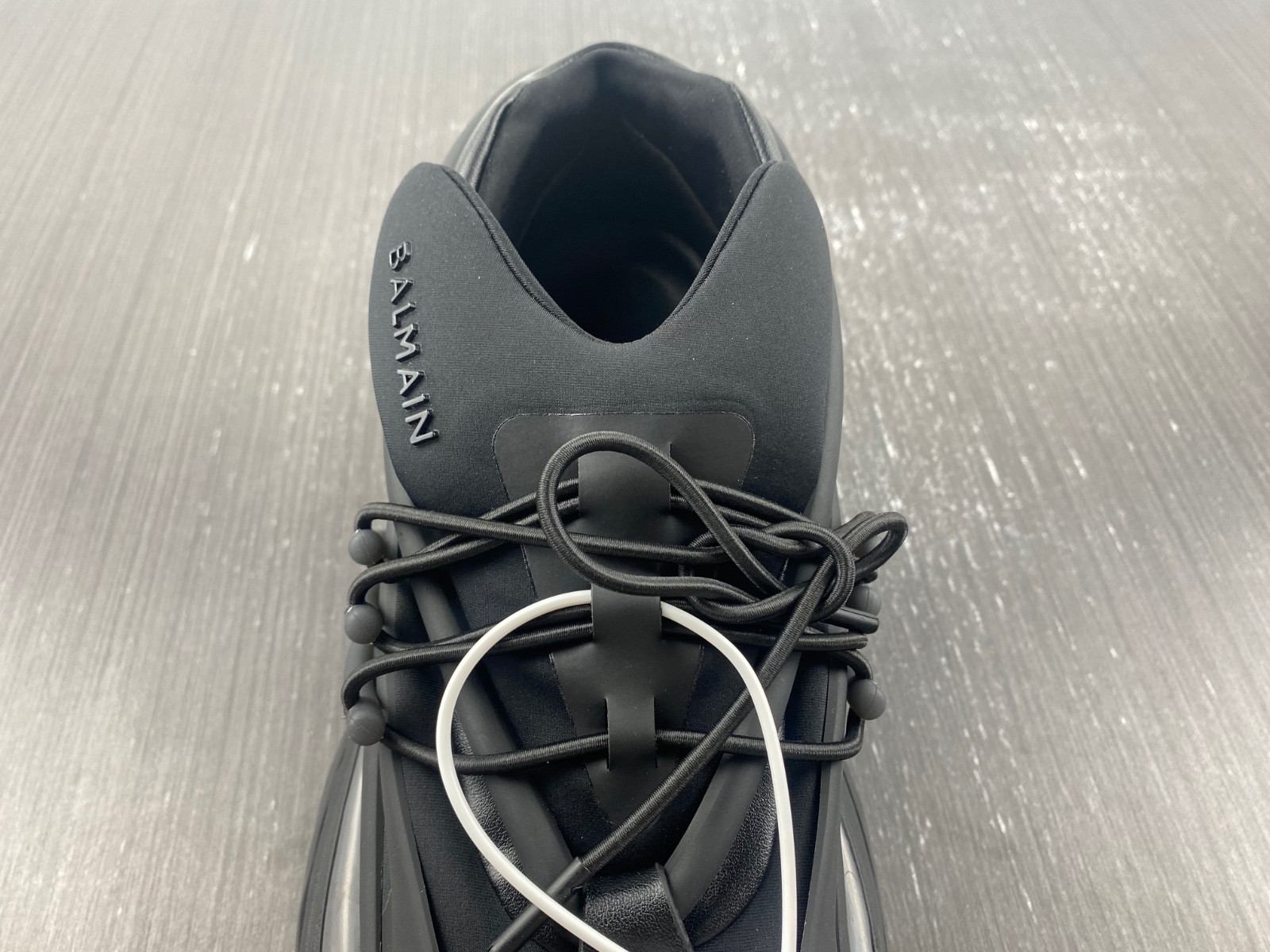 balmain leather unicorn low-top sneakers black men ym1vj309-knsc