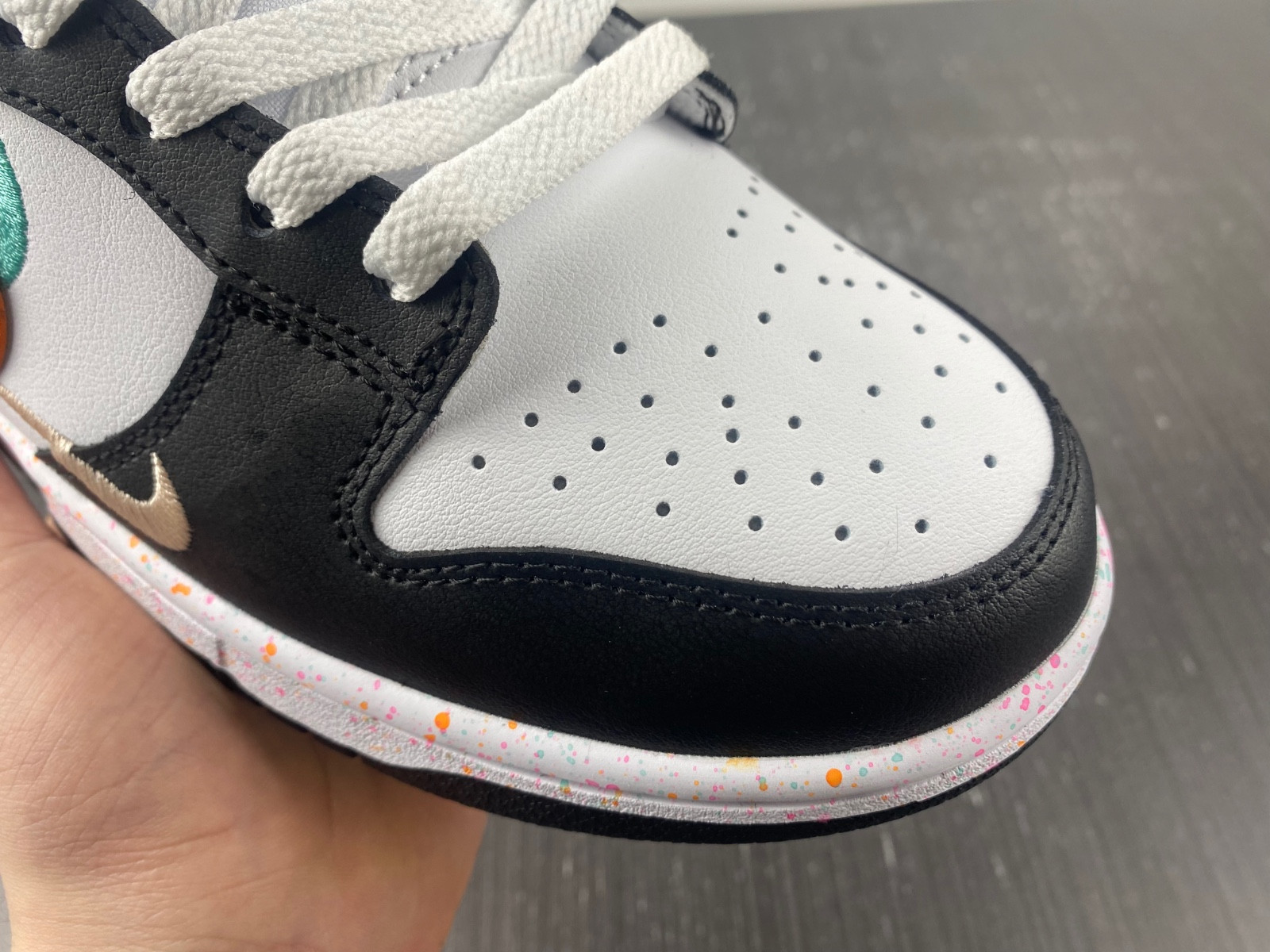 nike dunk low multiple swooshes white washed teal (w) fd4623-131