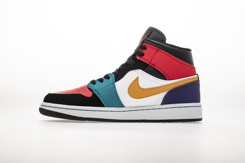 jordan 1 mid bred multi-color 554724-125