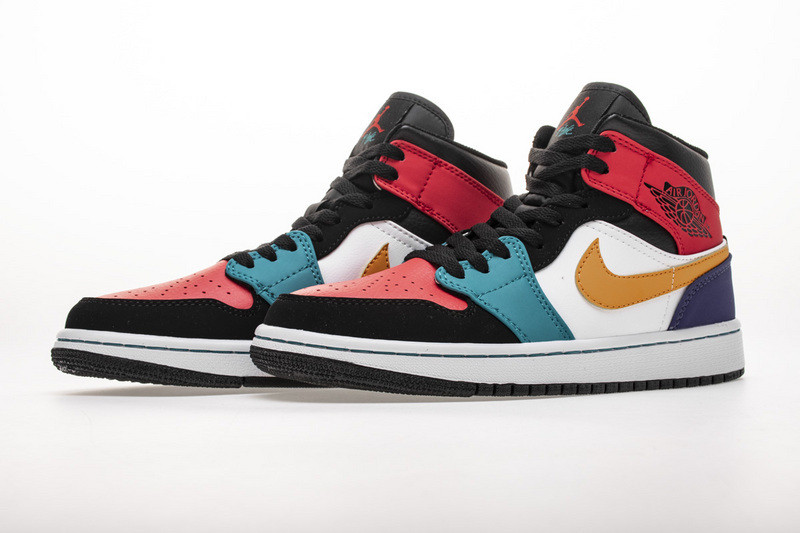 jordan 1 mid bred multi-color 554724-125
