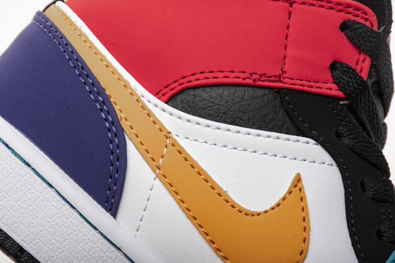 jordan 1 mid bred multi-color 554724-125