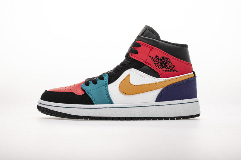 jordan 1 mid bred multi-color 554724-125
