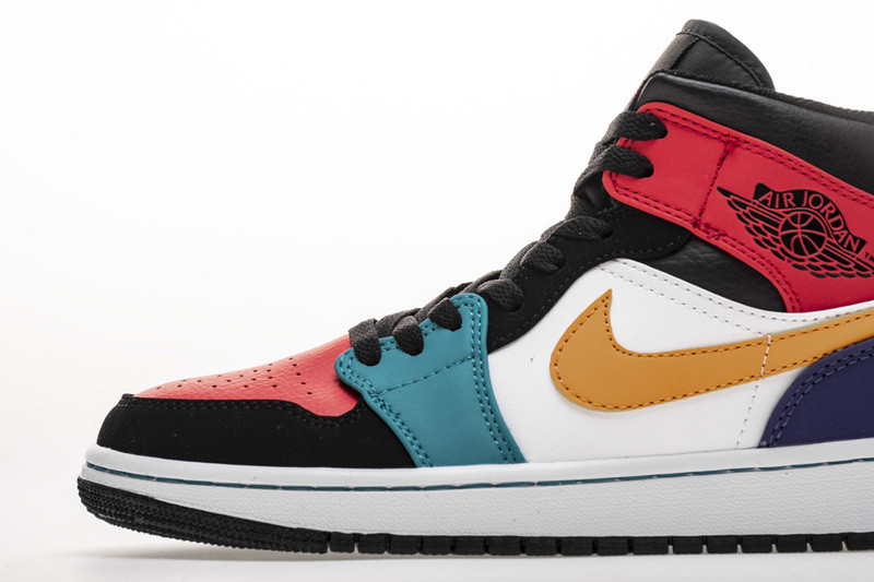 jordan 1 mid bred multi-color 554724-125
