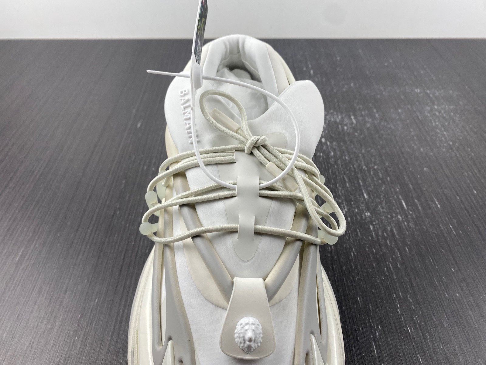 balmain neoprene and leather unicorn low-top sneakers am1vj309