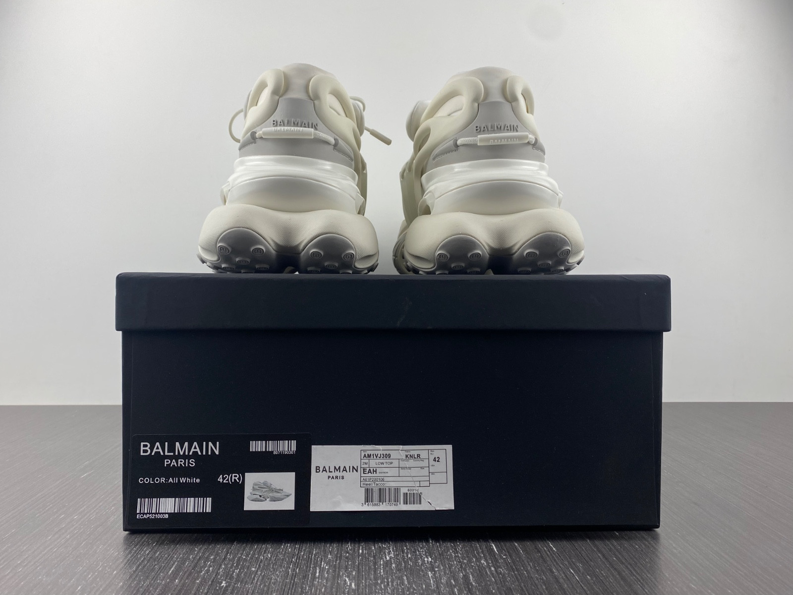 balmain neoprene and leather unicorn low-top sneakers am1vj309