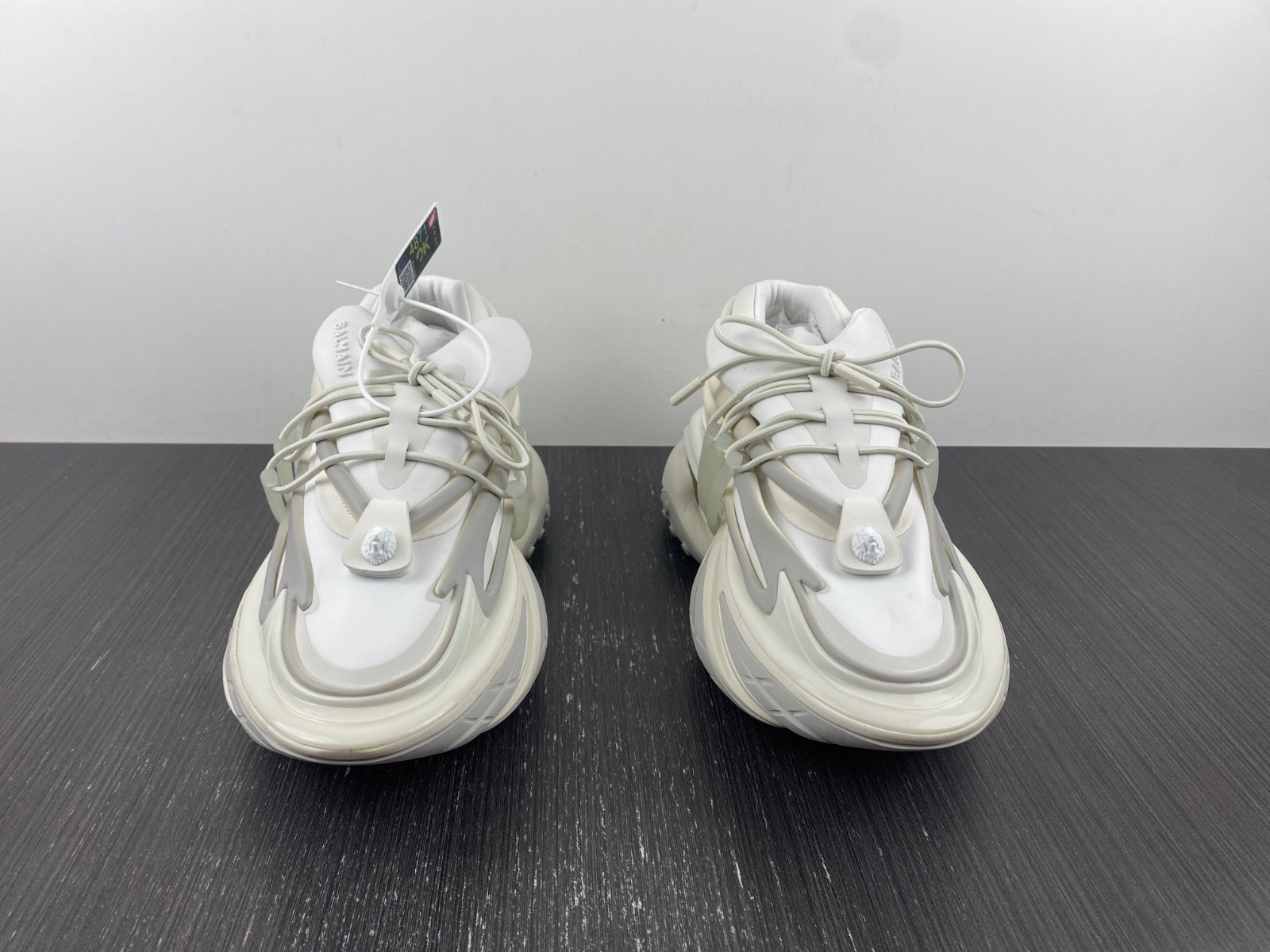 balmain neoprene and leather unicorn low-top sneakers am1vj309