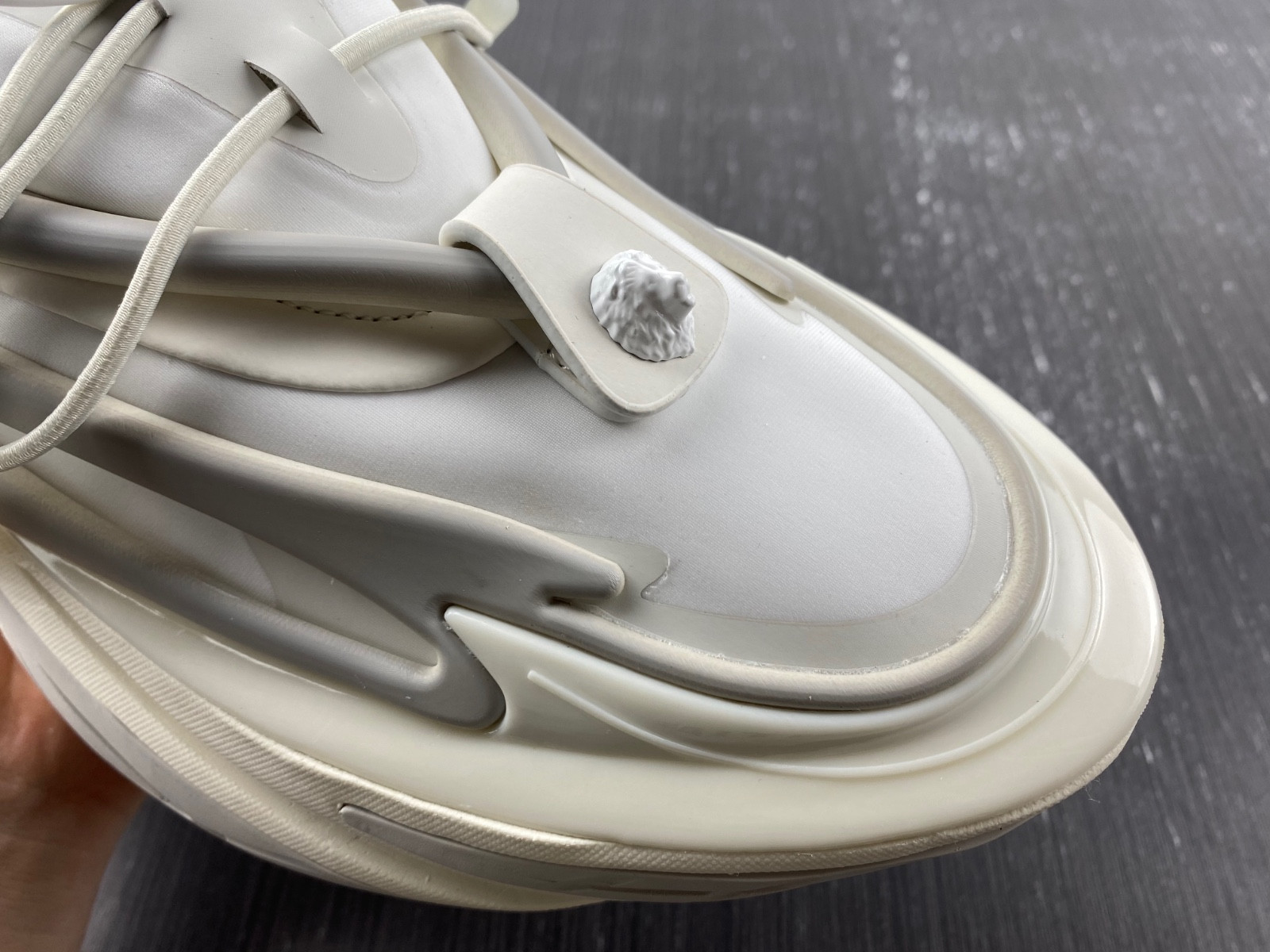 balmain neoprene and leather unicorn low-top sneakers am1vj309