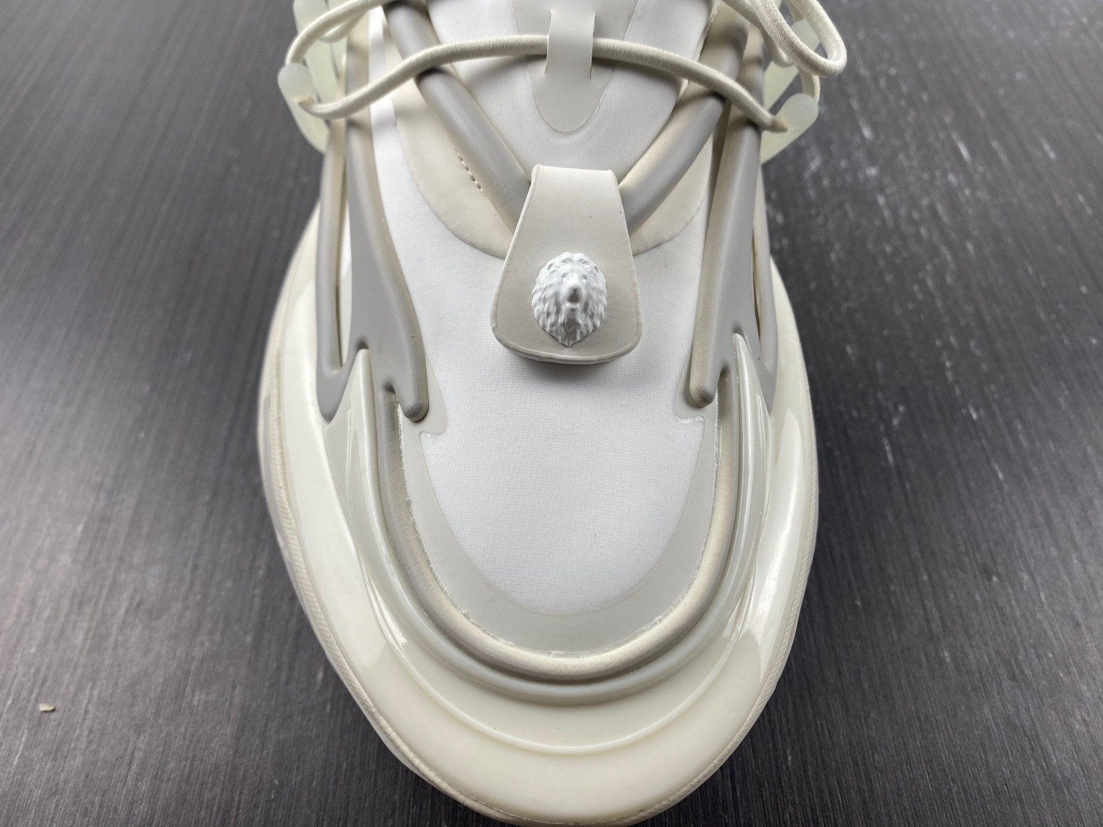 balmain neoprene and leather unicorn low-top sneakers am1vj309