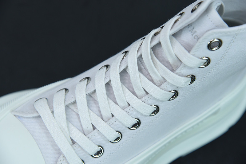 alex mcq tread slick boot in white