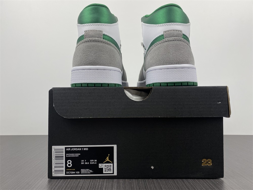 jordan 1 mid grey green - dc7294-103