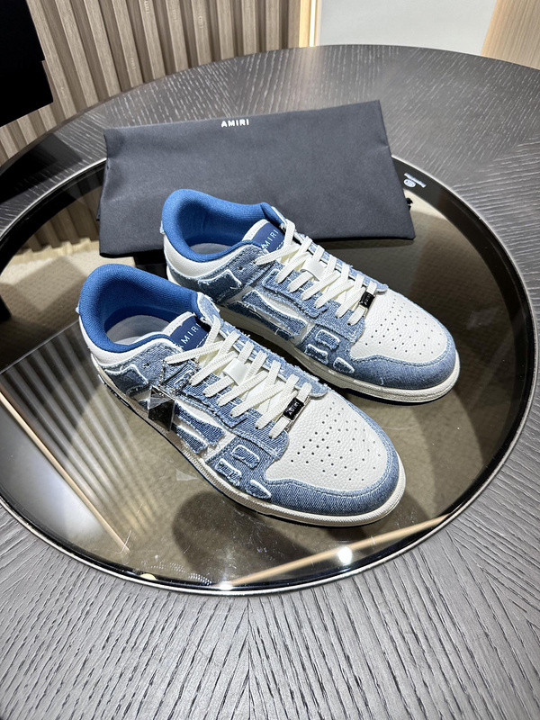 amiri skel top leather sneakers