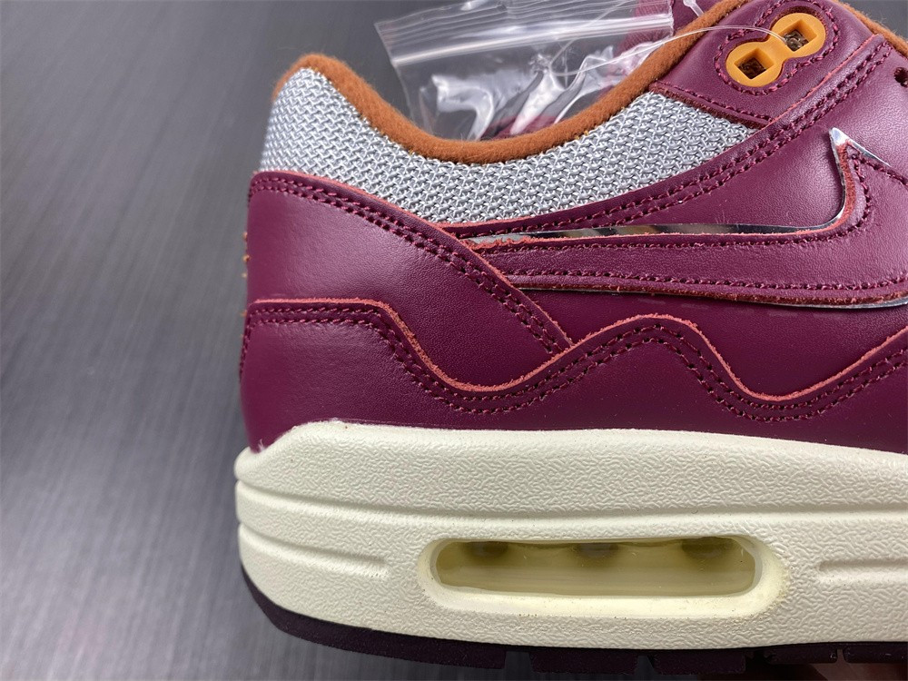 nike air max 1 patta waves rush maroon (with bracelet) do9549-001