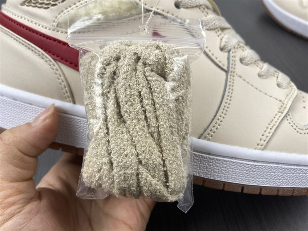 jordan 1 mid fleece pearl white (gs) - do2207-264