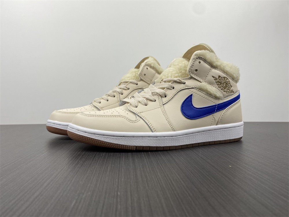 jordan 1 mid fleece pearl white (gs) - do2207-264