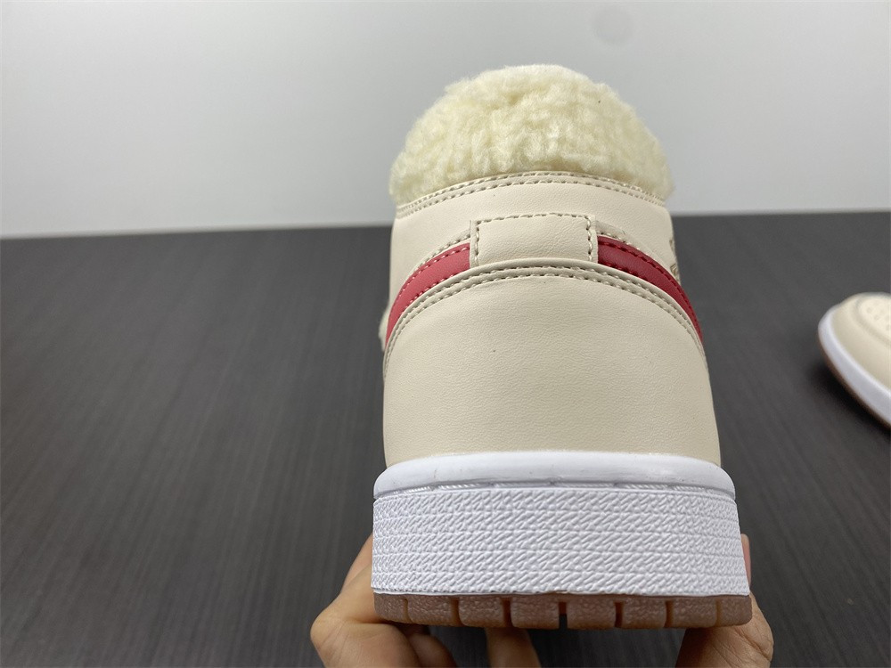 jordan 1 mid fleece pearl white (gs) - do2207-264