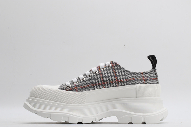 alex mcq tread slick lace up in plaid