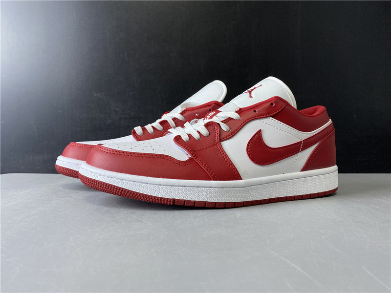 jordan 1 low gym red white - 553558-611