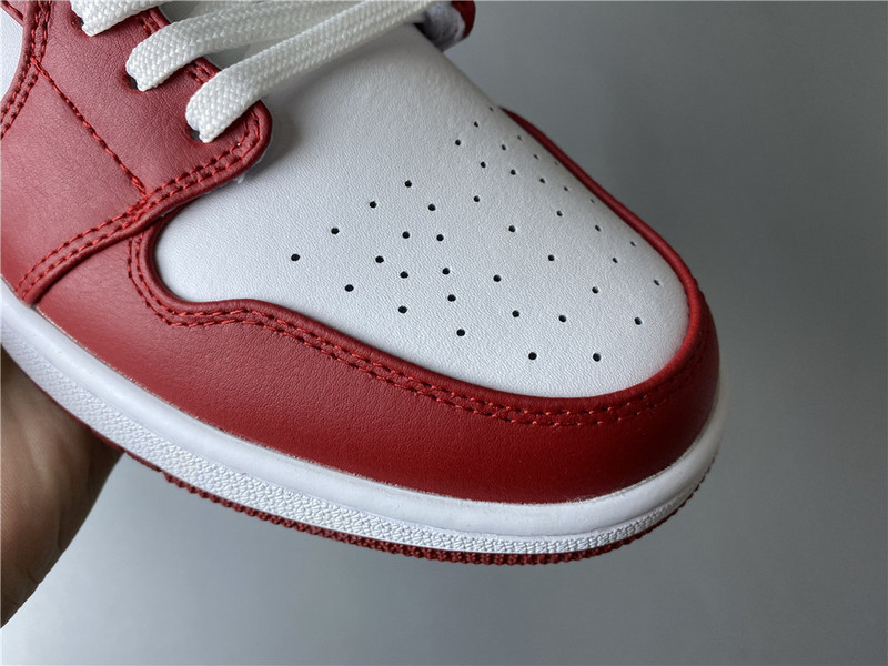 jordan 1 low gym red white - 553558-611