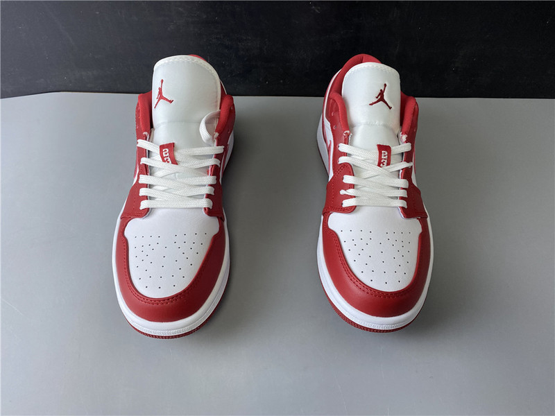 jordan 1 low gym red white - 553558-611