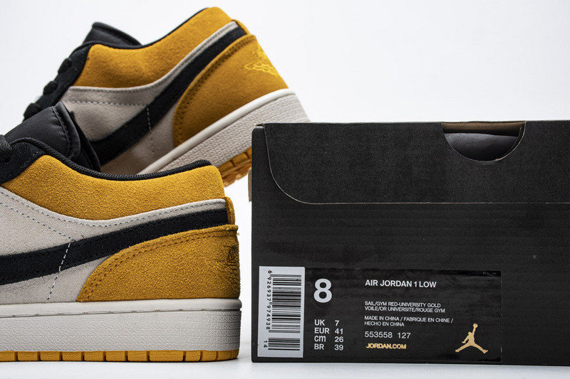 jordan 1 low sail university gold black 553558-127