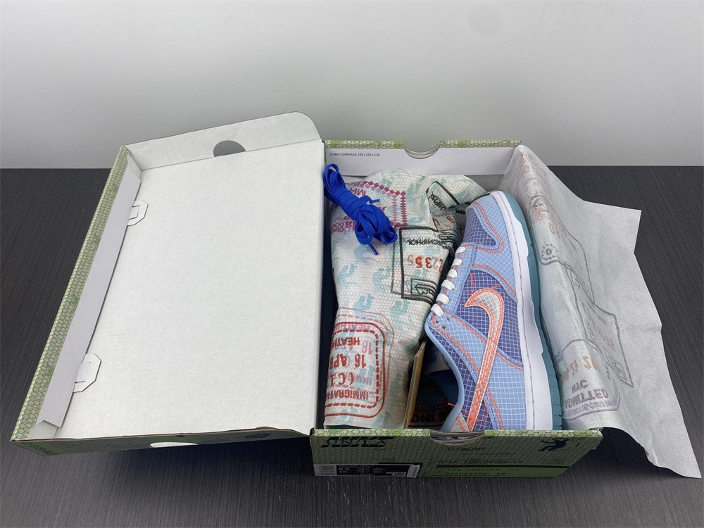 union x nike dunk low blue dj9649-400