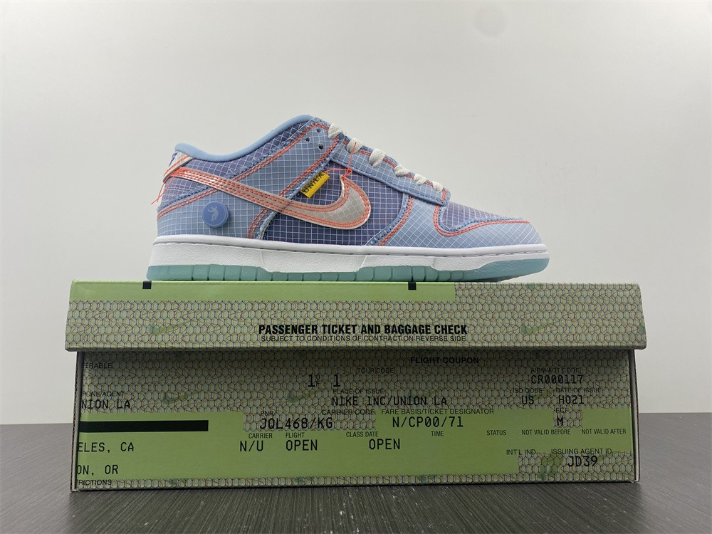 union x nike dunk low blue dj9649-400