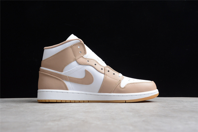jordan 1 mid tan gum - 554724-271