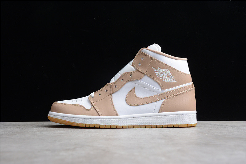 jordan 1 mid tan gum - 554724-271