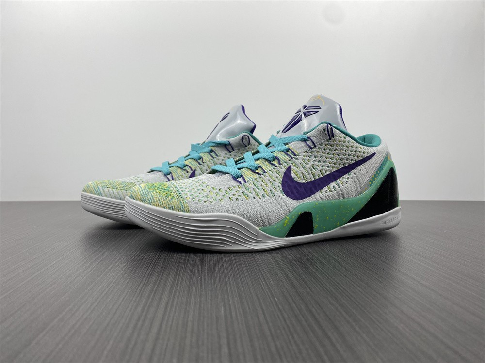 nike kobe 9 elite low grey green 630487-005