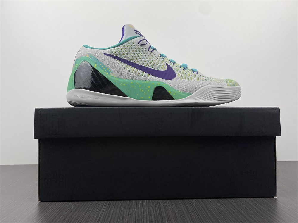 nike kobe 9 elite low grey green 630487-005