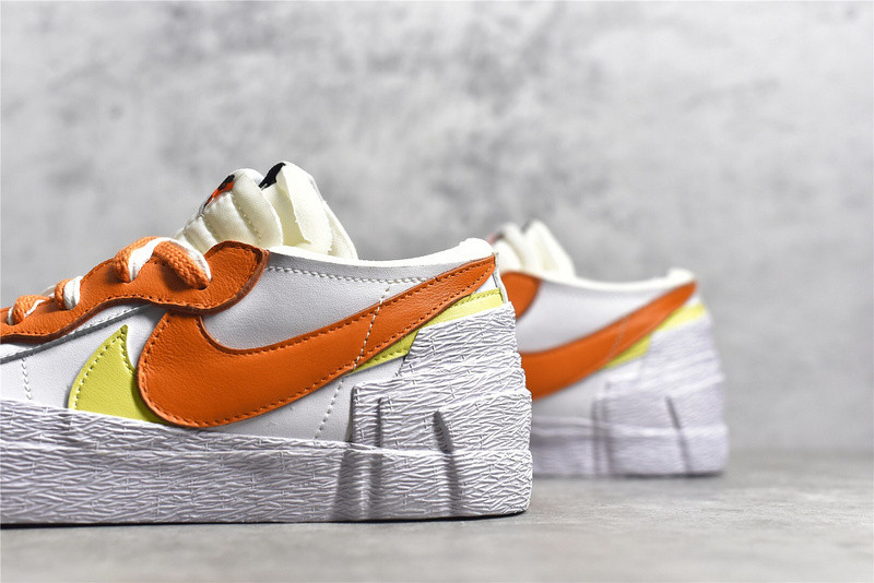 nike blazer low sacai white magma orange - dd1877-100