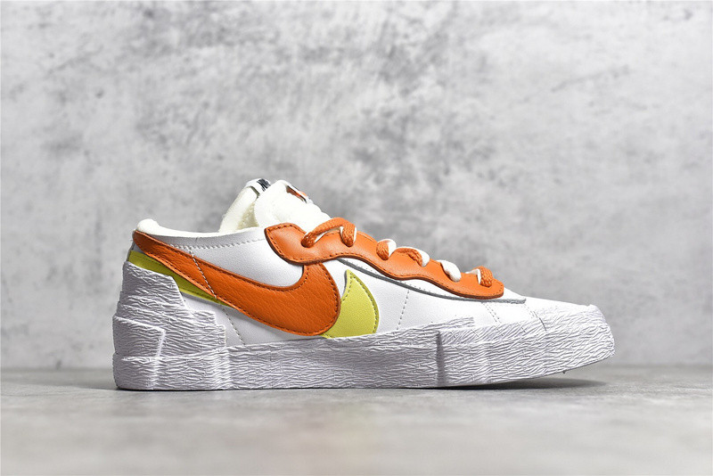 nike blazer low sacai white magma orange - dd1877-100